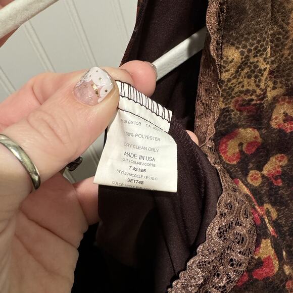 Vintage 90s CDC Lace Midi Dress Lettuce Hem Goth Fairy Size 12 - Picture 6 of 7